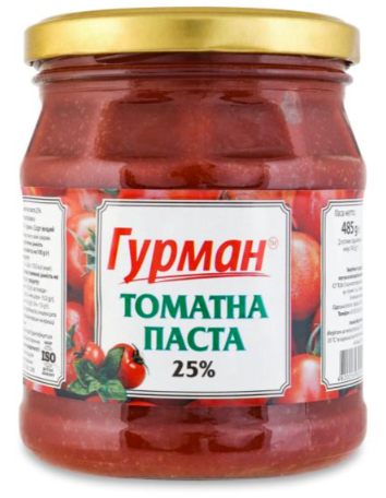 Паста томатна Гурман 25%, 465г